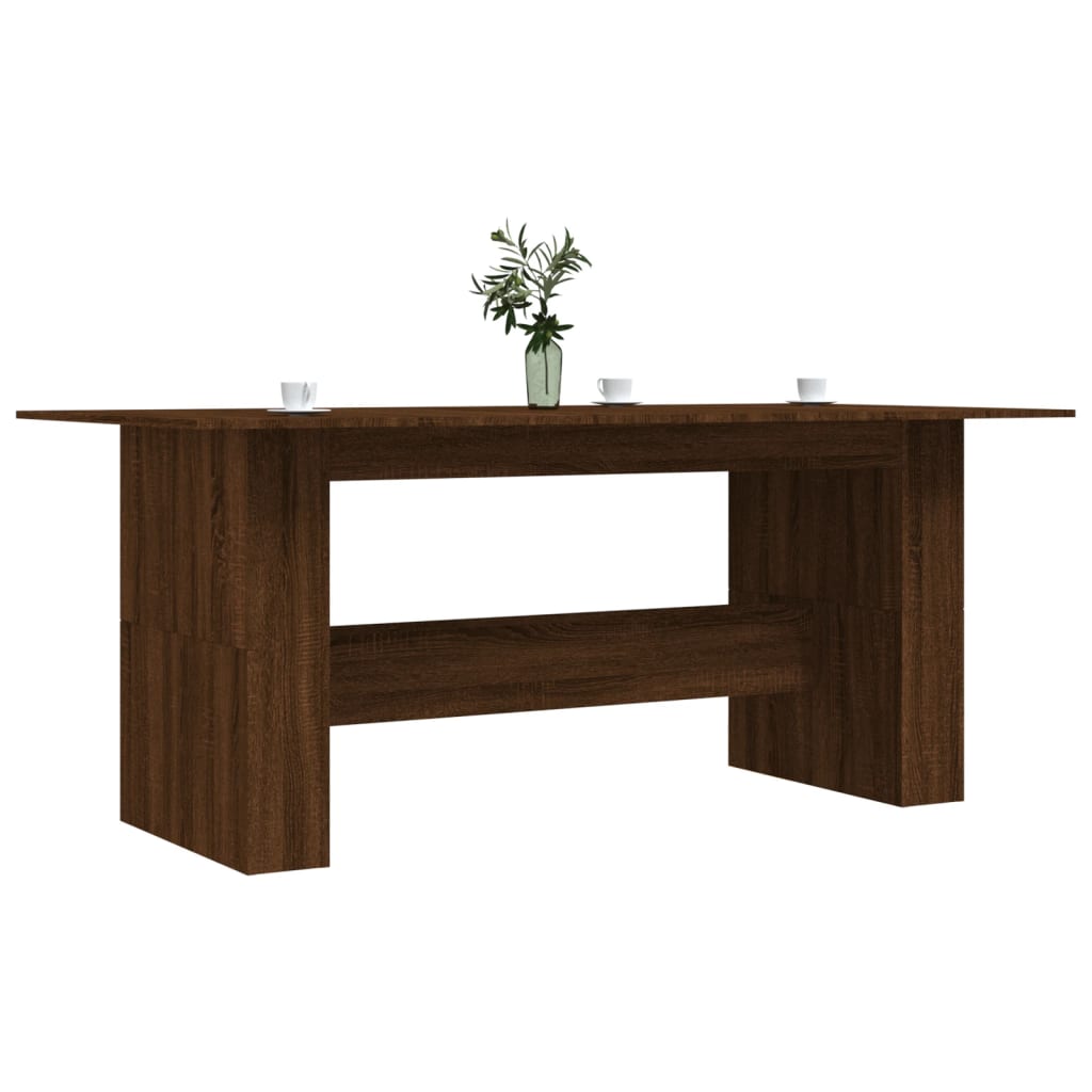 vidaXL virtuves galds, brūns, 180x90x76 cm, inženierijas koks