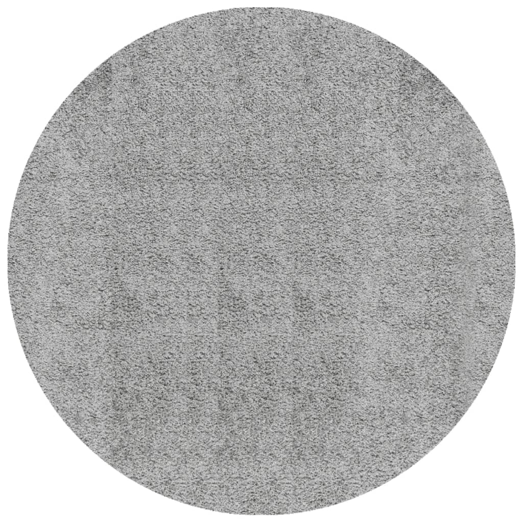 vidaXL paklājs PAMPLONA, Ø 100 cm, Shaggy, moderns, pelēks
