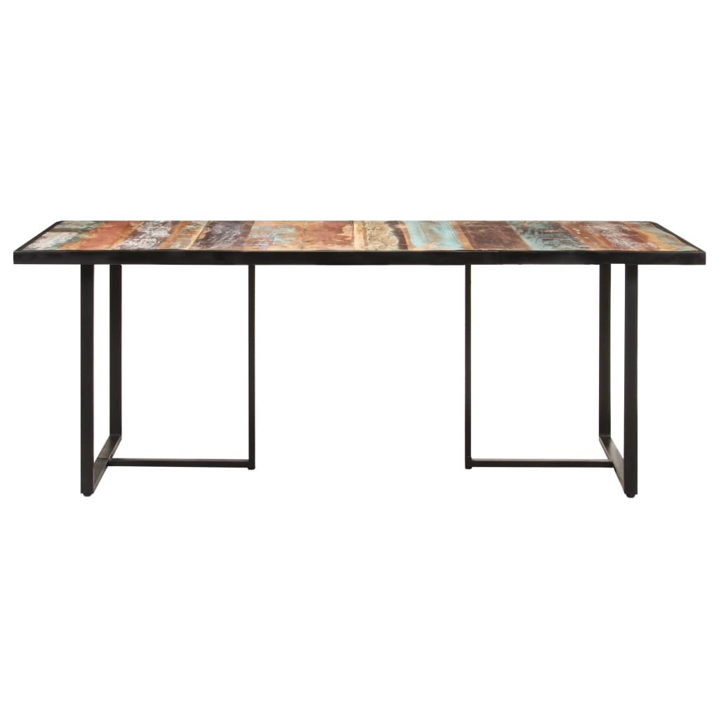 vidaXL virtuves galds, 200 cm, pārstrādāts masīvkoks