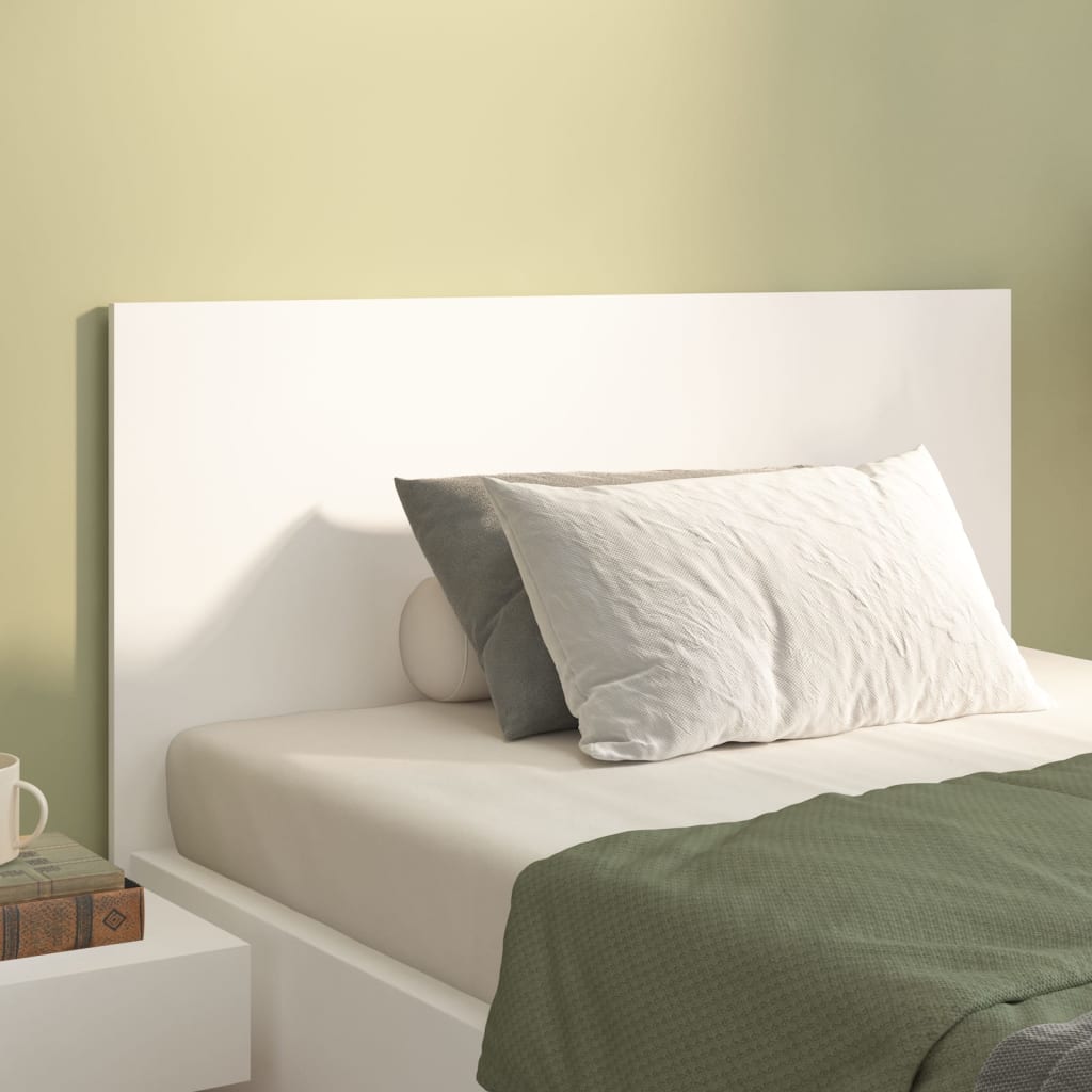 vidaXL gultas galvgalis, balts, 120x1,5x80 cm, inženierijas koks