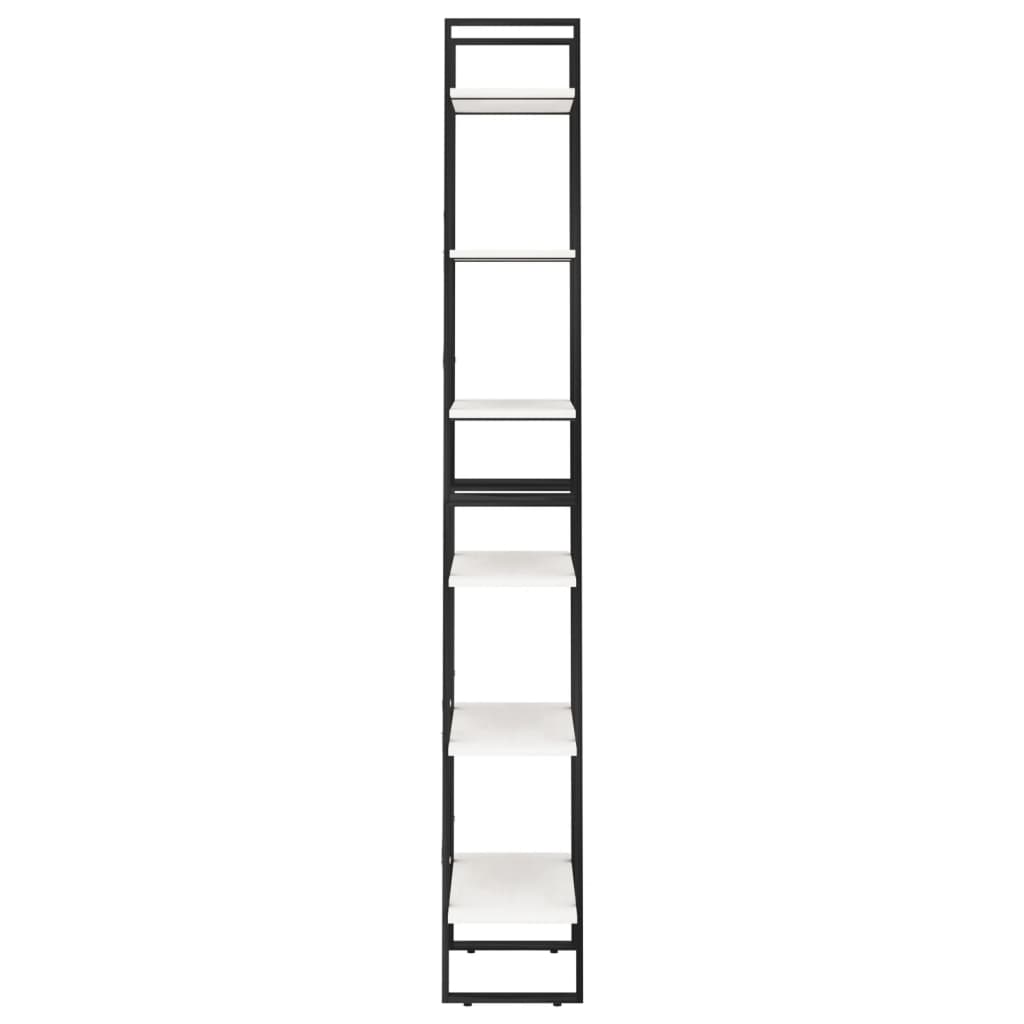 vidaXL plaukts, balts, 60x30x210 cm, priedes masīvkoks
