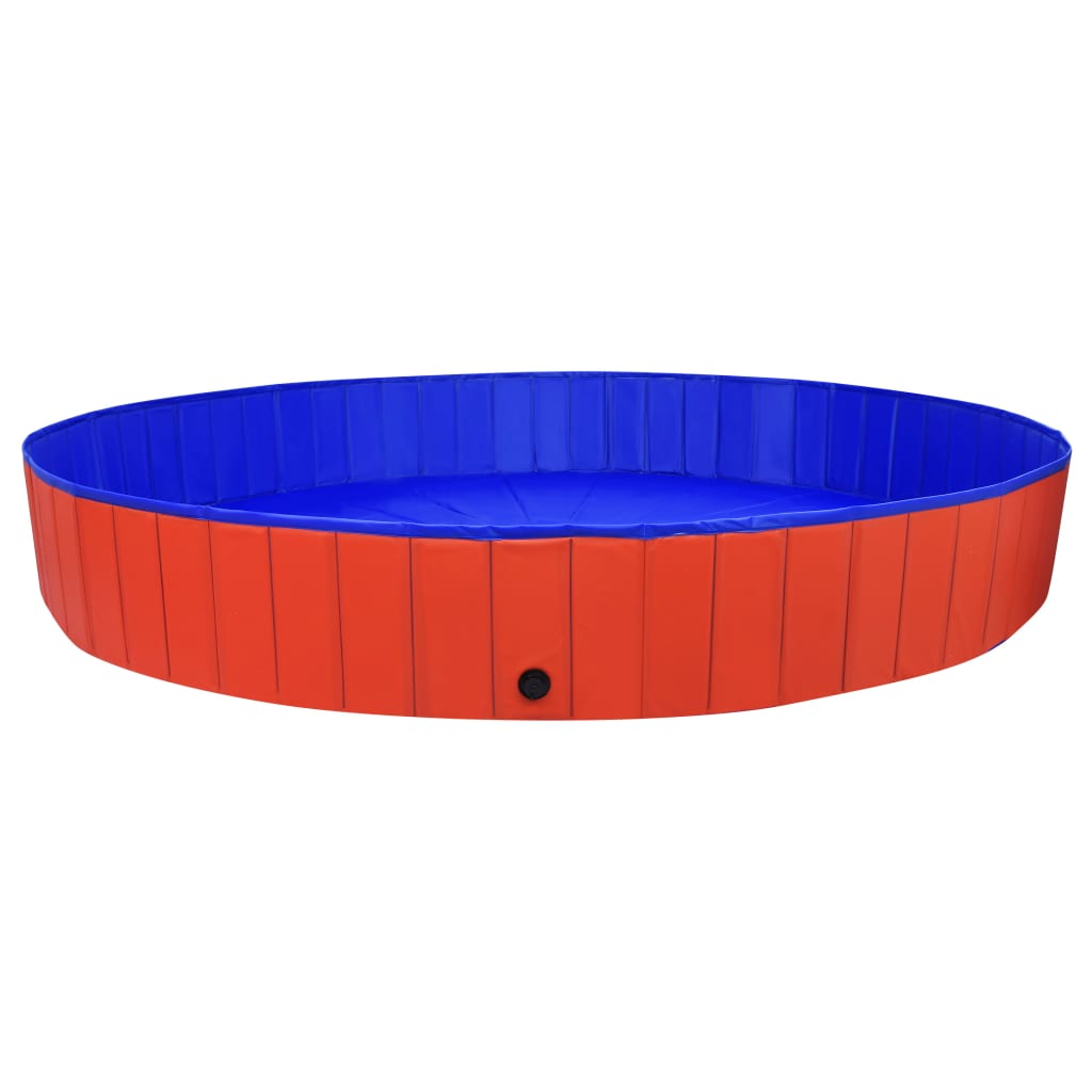 vidaXL suņu baseins, salokāms, sarkans, 300x40 cm, PVC