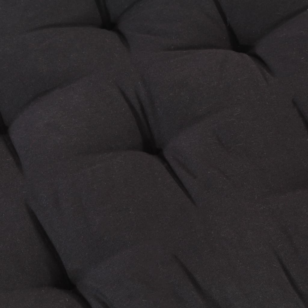 vidaXL palešu dīvānu spilvens, melns, 120x40x7 cm, kokvilna