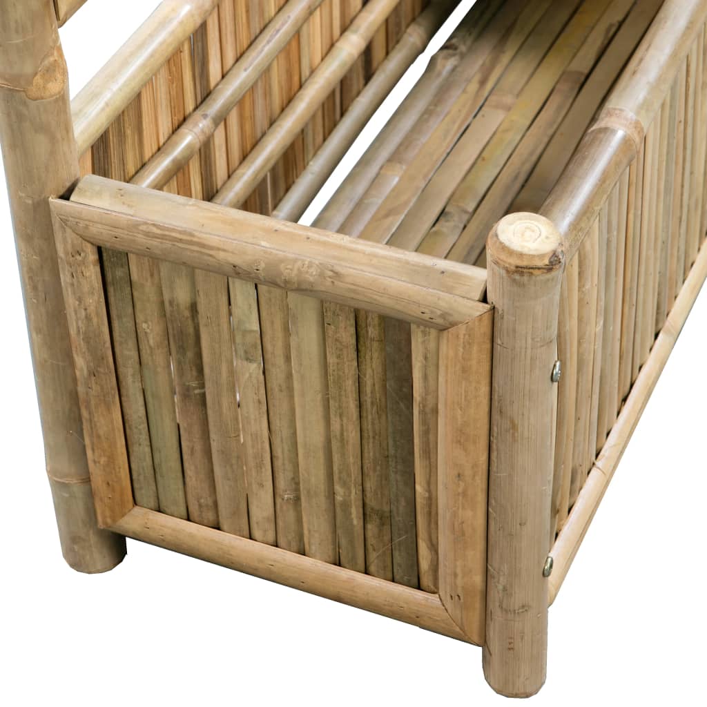 vidaXL augstā puķu kaste ar špaleru, 70 cm, bambuss