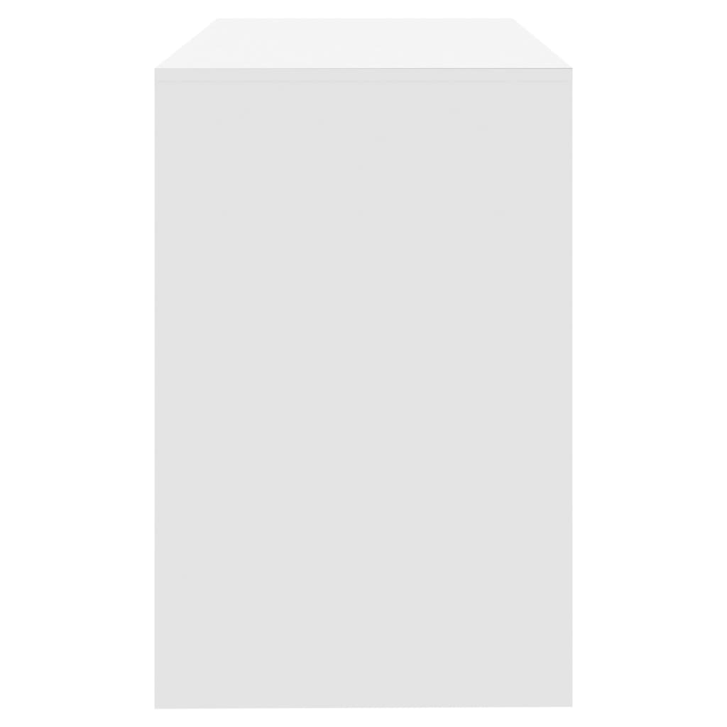 vidaXL rakstāmgalds, 101x50x76,5 cm, skaidu plāksne, balts