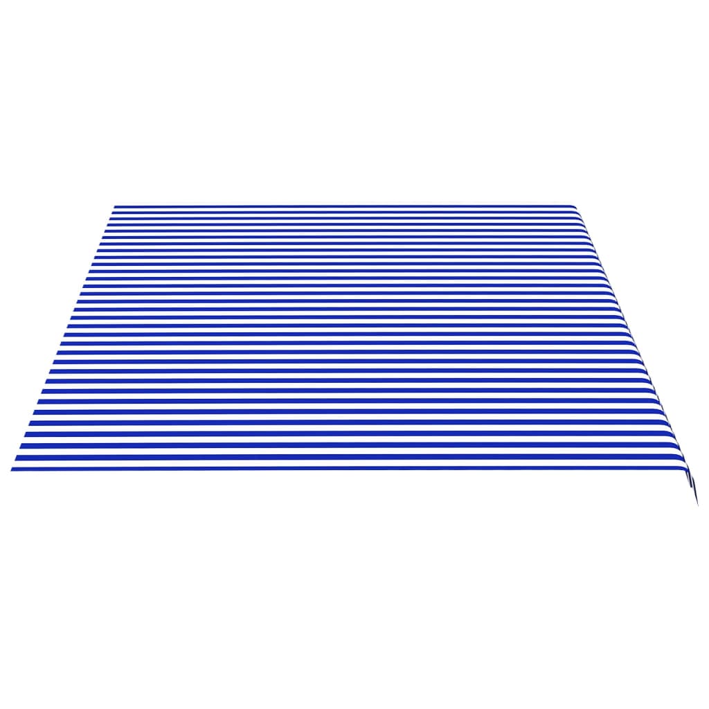 vidaXL nojumes maiņas jumts, zils ar baltu, 5x3,5 m