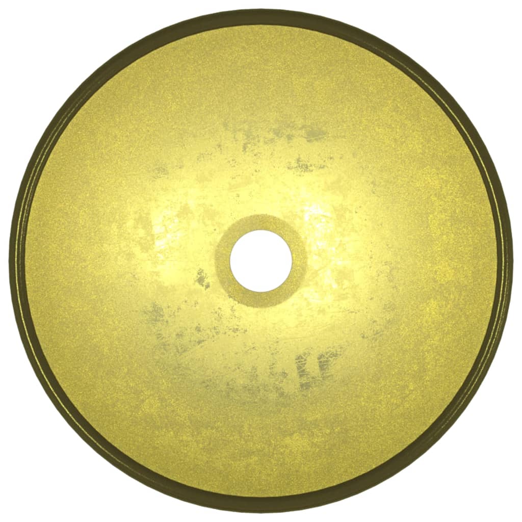 vidaXL izlietne, 35x12 cm, zelta krāsa, rūdīts stikls