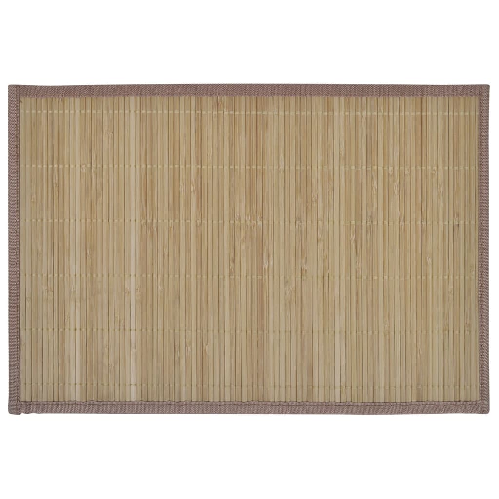 Galda paliktņi, 6 gab., 30 x 45 cm, brūns bambuss