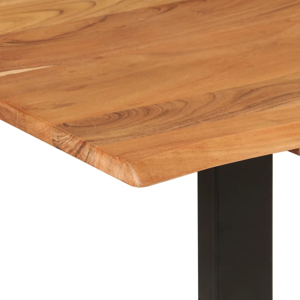 vidaXL virtuves galds, 140x70x76 cm, akācijas masīvkoks