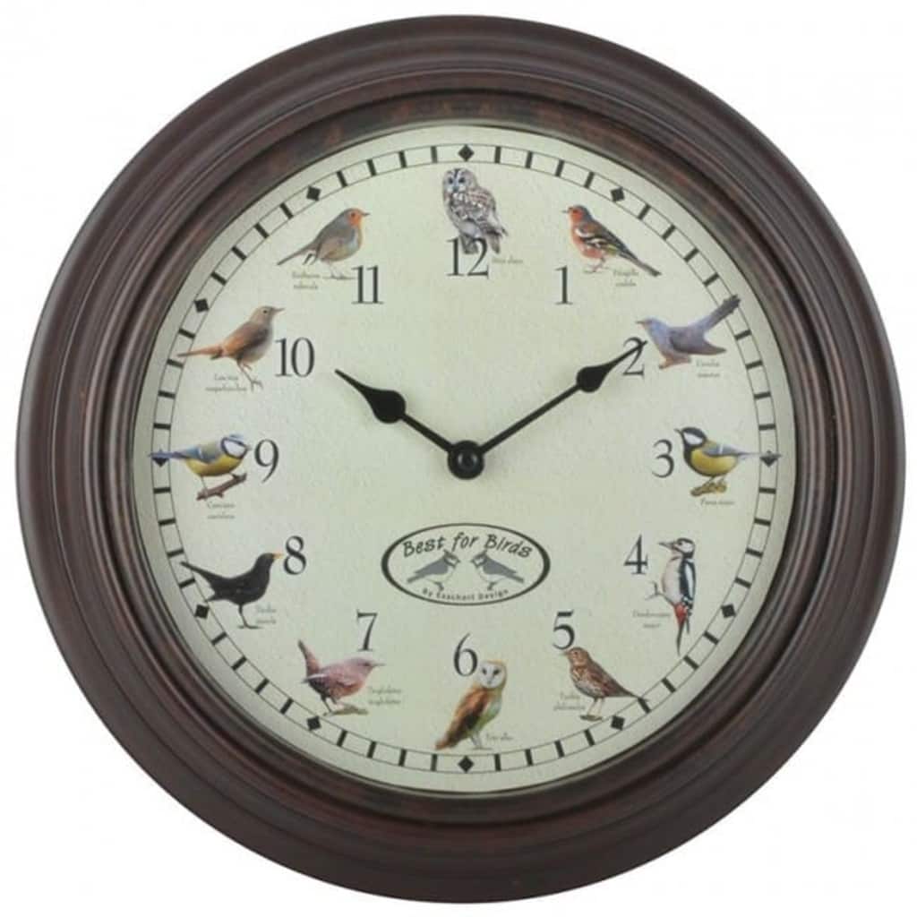 Esschert Design pulkstenis ar putnu skaņām