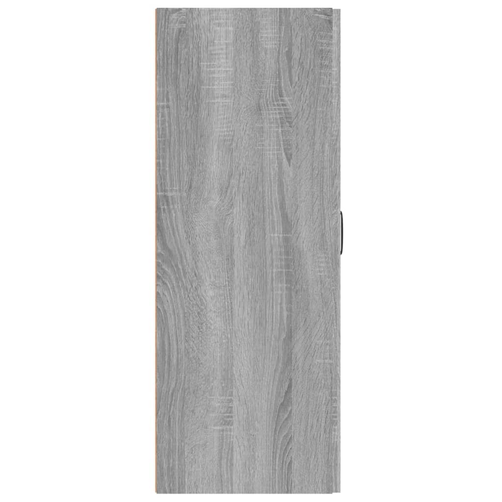 vidaXL sienas skapītis, pelēka ozola, 69,5x34x90 cm, inženierijas koks