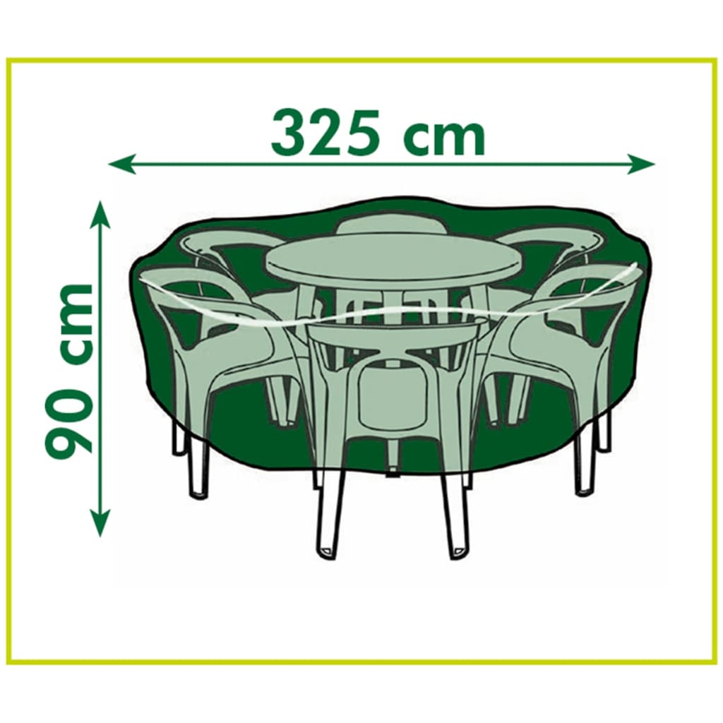 Nature dārza mēbeļu pārklājs apaļiem galdiem, 325x325x90 cm