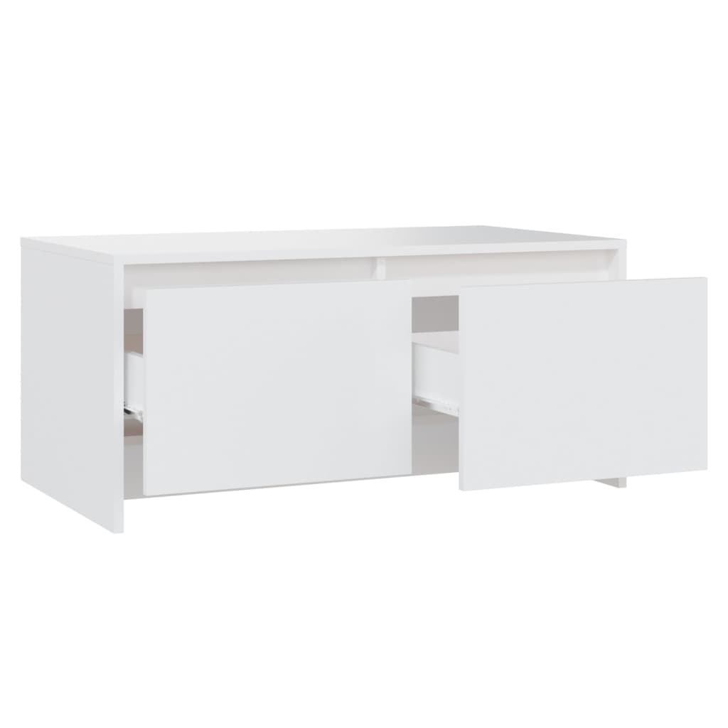vidaXL kafijas galdiņš, balts, 90x50x41,5 cm, skaidu plāksne