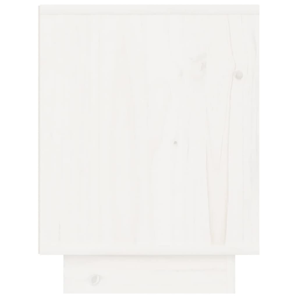 vidaXL naktsgaldiņi, 2 gab., balti, 40x30x40 cm, priedes masīvkoks