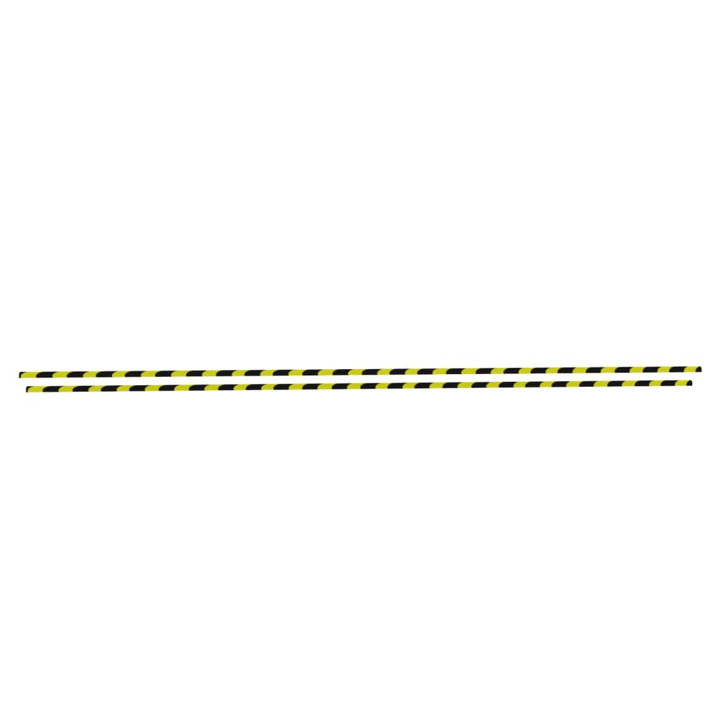 vidaXL stūru aizsargi, 2 gab., dzelteni un melni, 4x3x100 cm, PU