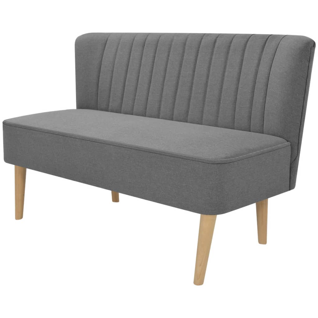vidaXL auduma dīvāns, 117x55,5x77 cm, gaiši pelēks