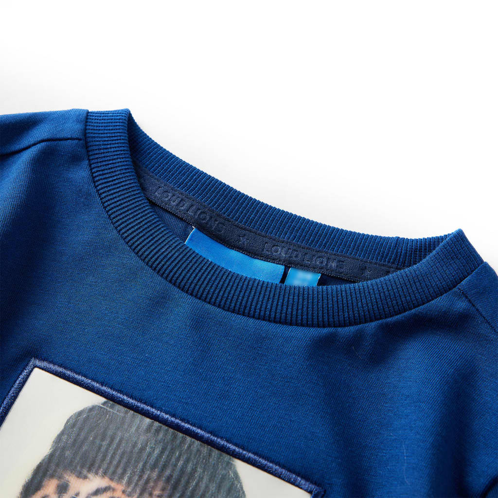 Bērnu krekls ar garām piedurknēm, tumši zils, 92