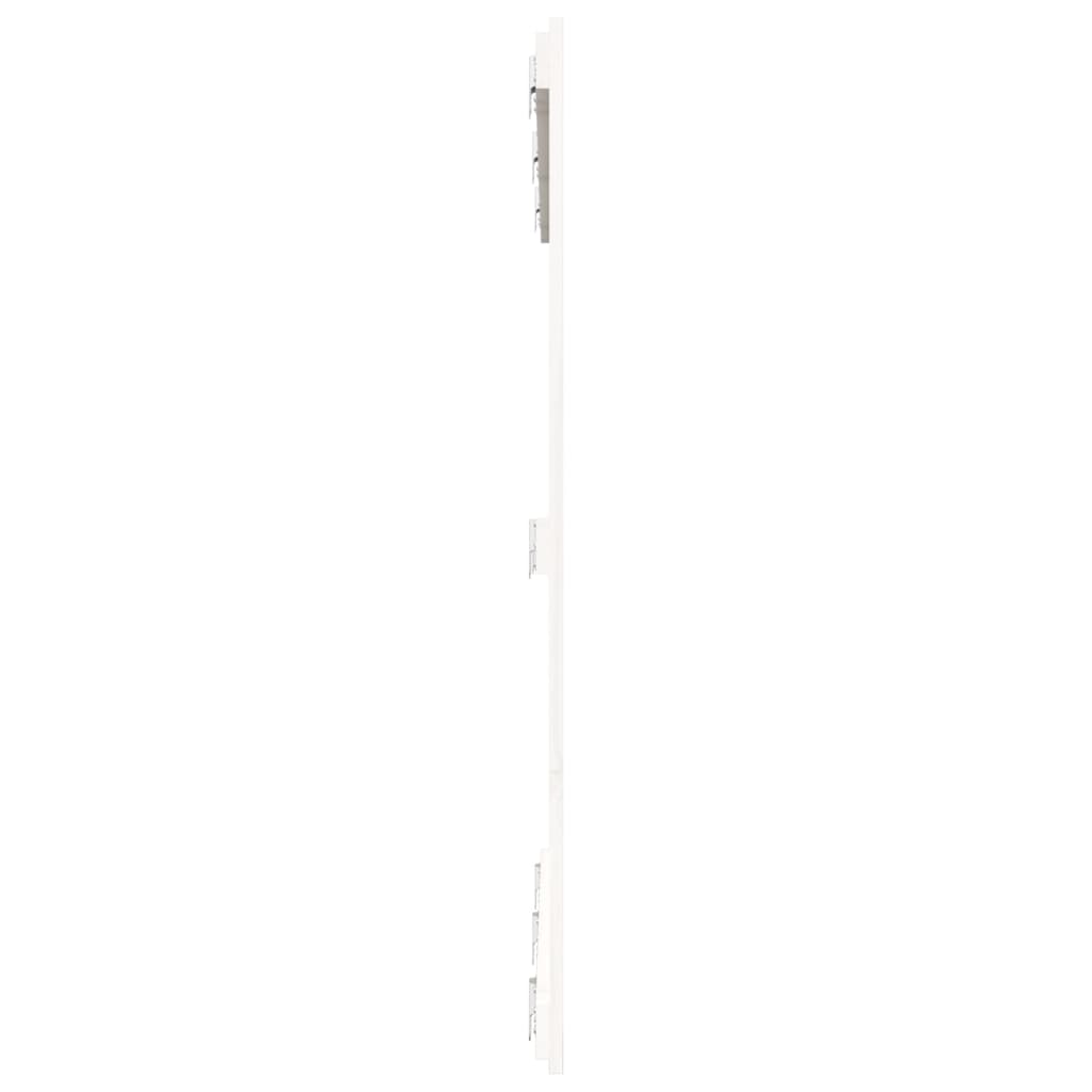 vidaXL sienas galvgalis, balts, 146,5x3x110 cm, priedes masīvkoks
