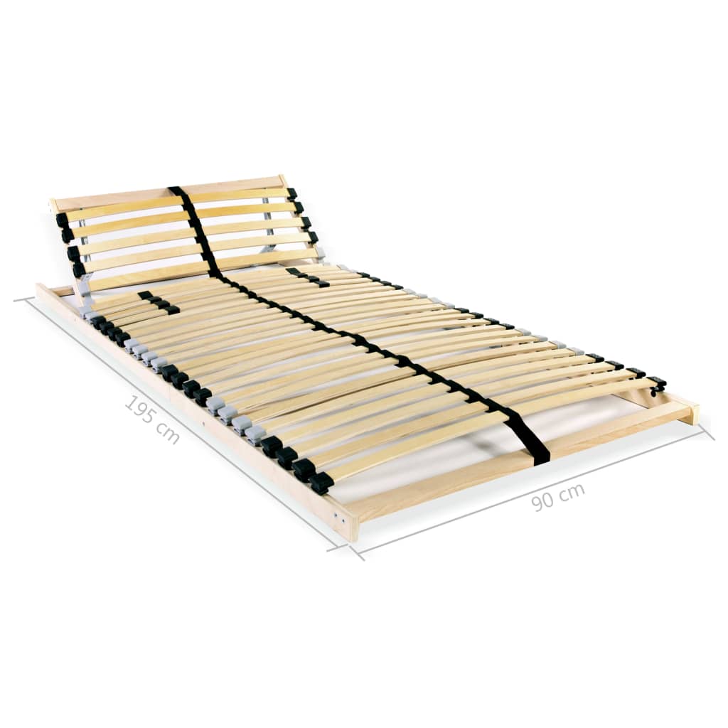 vidaXL gultas redeles, 28 līstītes, 7 zonas, 90x200 cm