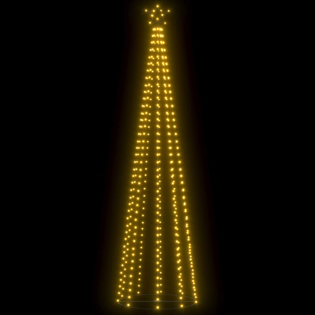 vidaXL Ziemassvētku egle, 400 silti baltas LED lampiņas, 100x360 cm