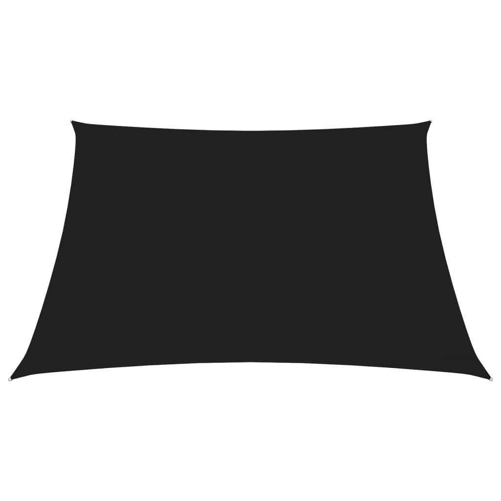 vidaXL saulessargs, 5x5 m, kvadrāta forma, melns oksforda audums