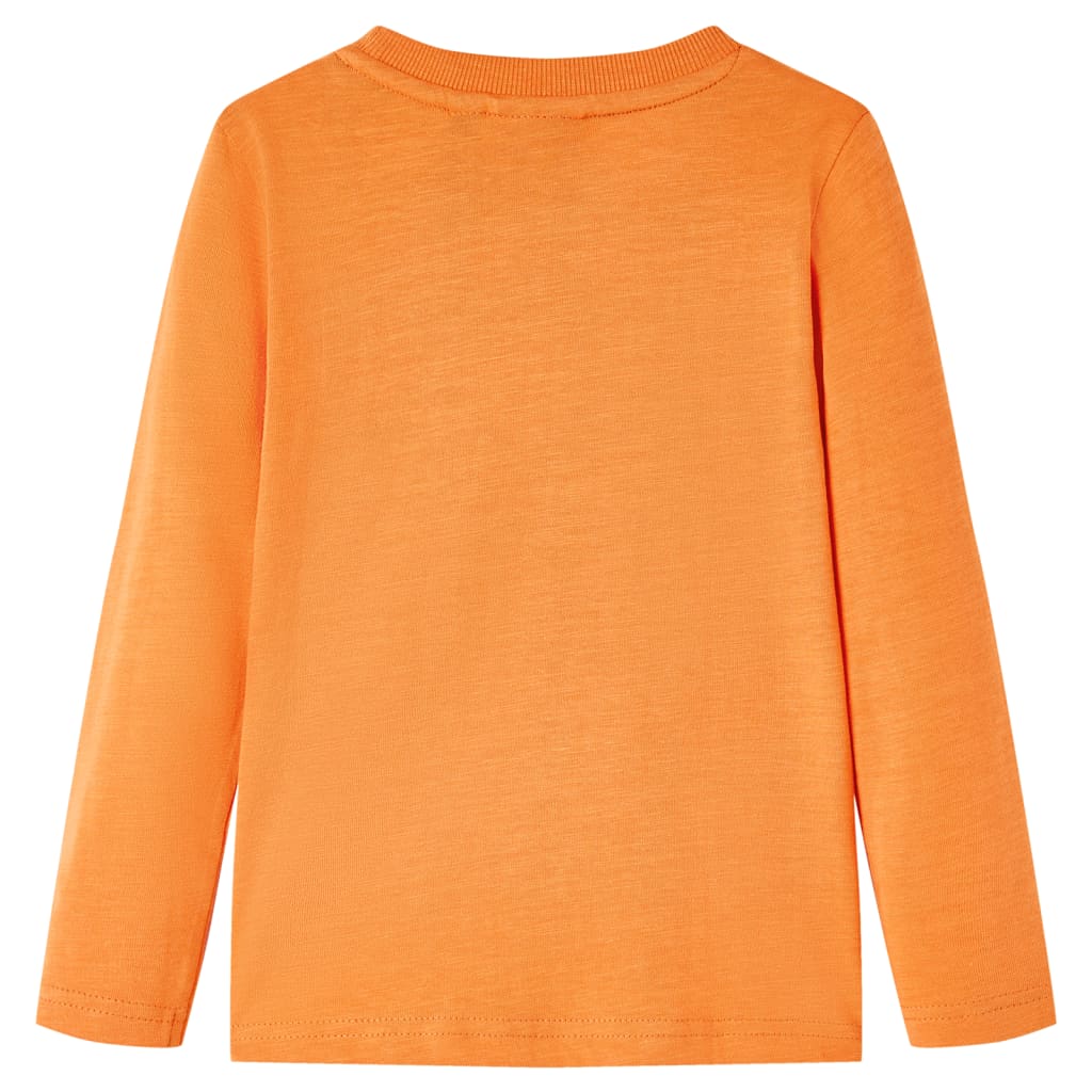 Bērnu krekls ar garām piedurknēm, tumši oranžs, 92