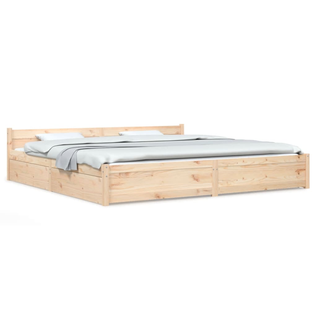 vidaXL gultas rāmis ar atvilktnēm, 180x200 cm, divvietīgs