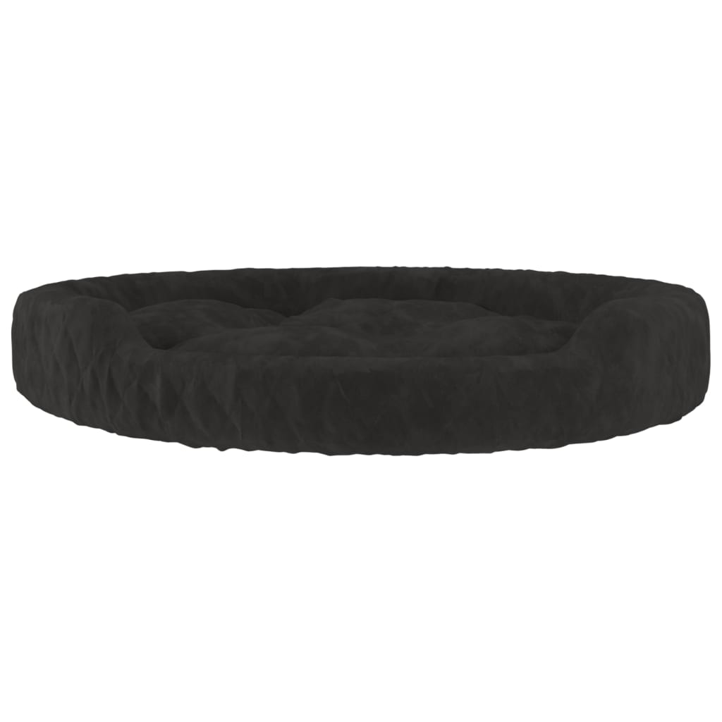 vidaXL suņu gulta, melna, 70x55x23 cm, plīšs