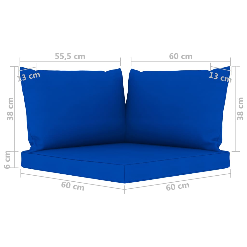 vidaXL 3-vietīgs dārza dīvāns ar ziliem matračiem