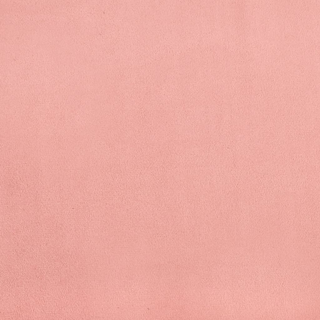 vidaXL galvgalis ar malām, 203x23x118/128 cm, rozā samts