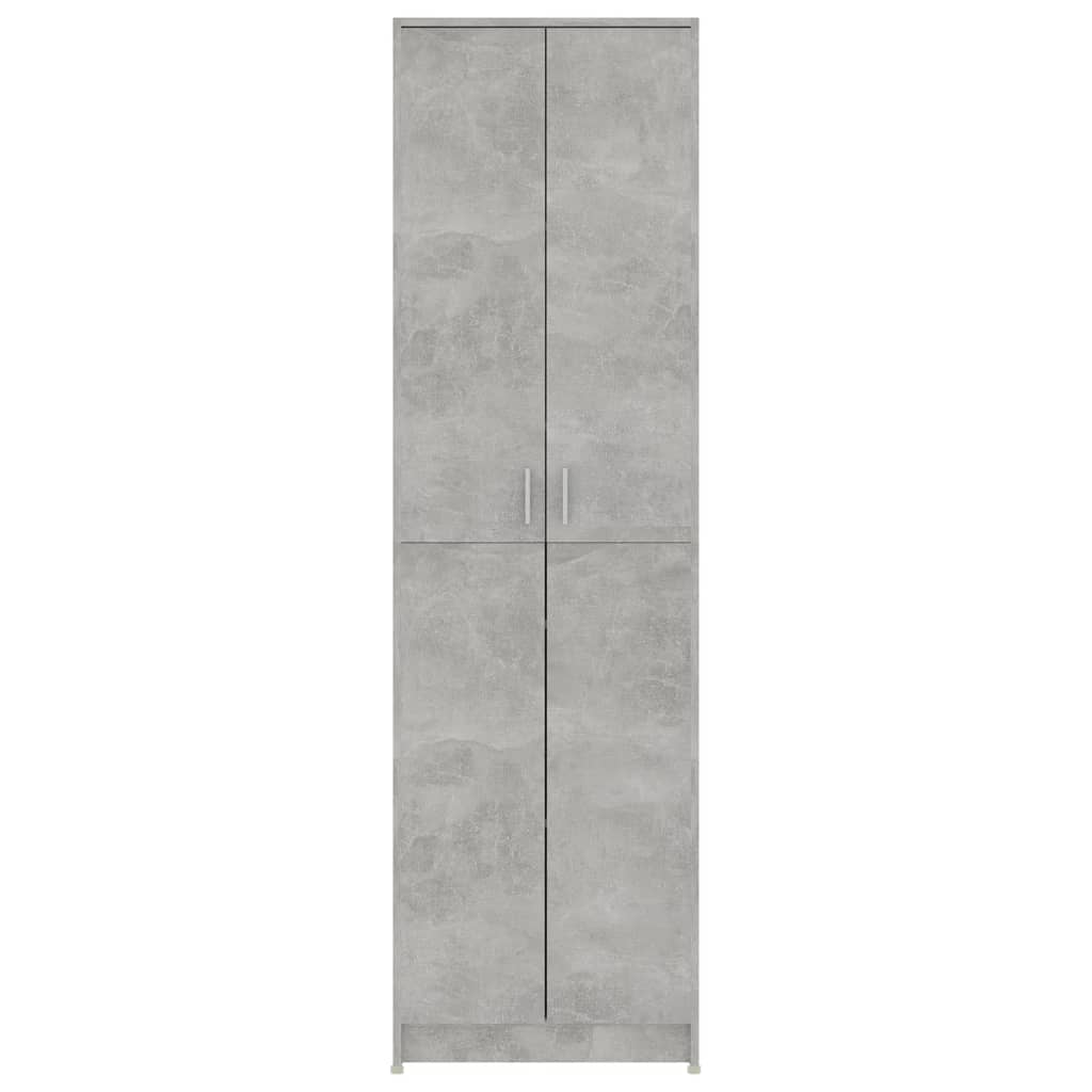 vidaXL gaiteņa skapis, betona pelēks, 55x25x189 cm, skaidu plāksne
