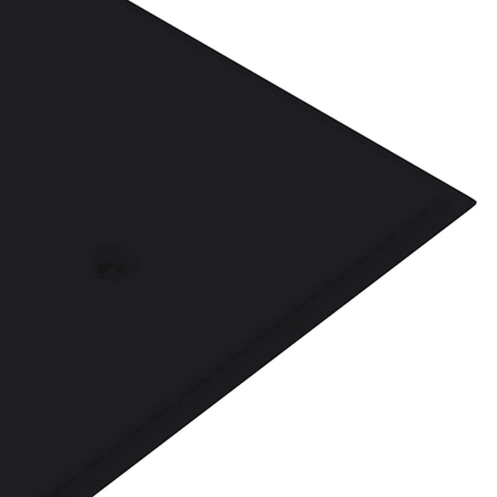 vidaXL sols ar melnu matraci, 150 cm, masīvs tīkkoks
