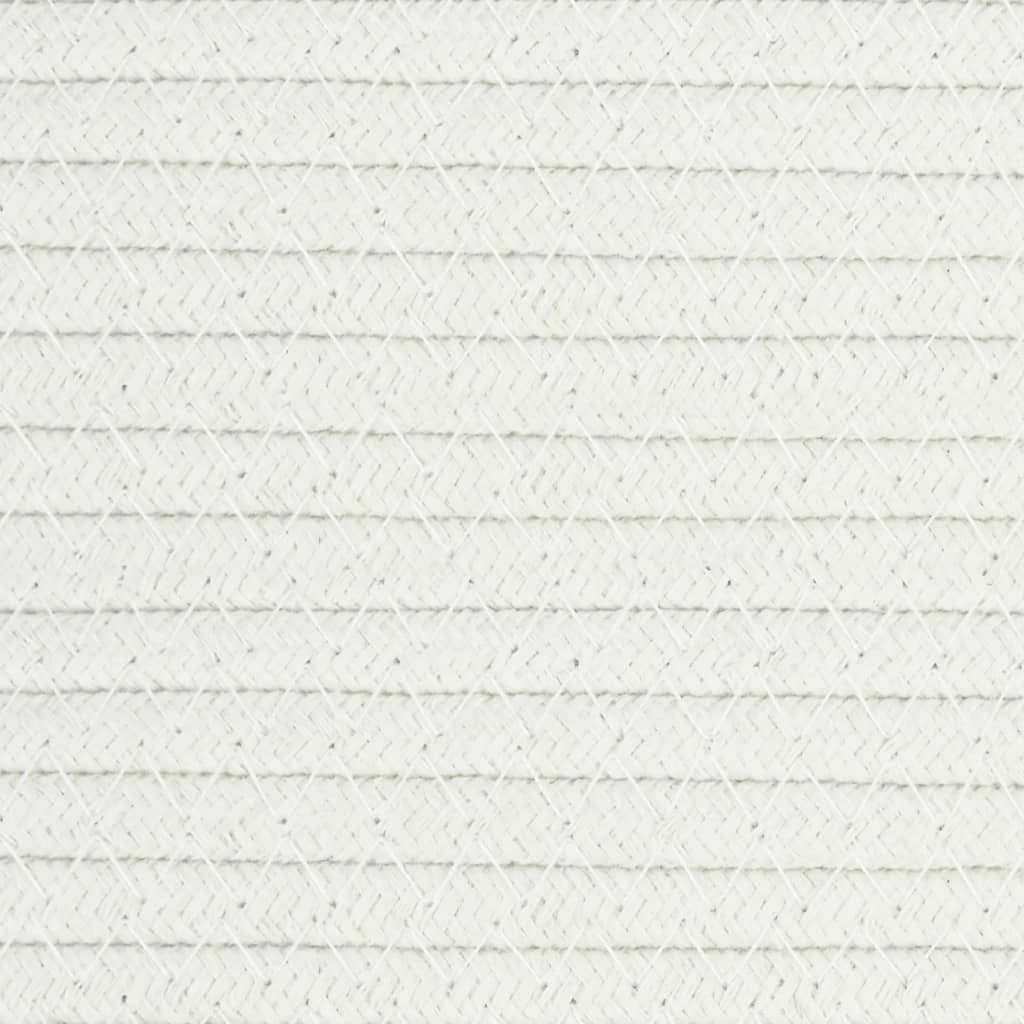 vidaXL uzglabāšanas grozi, 2 gab., bēšs ar baltu, Ø28x28 cm, kokvilna