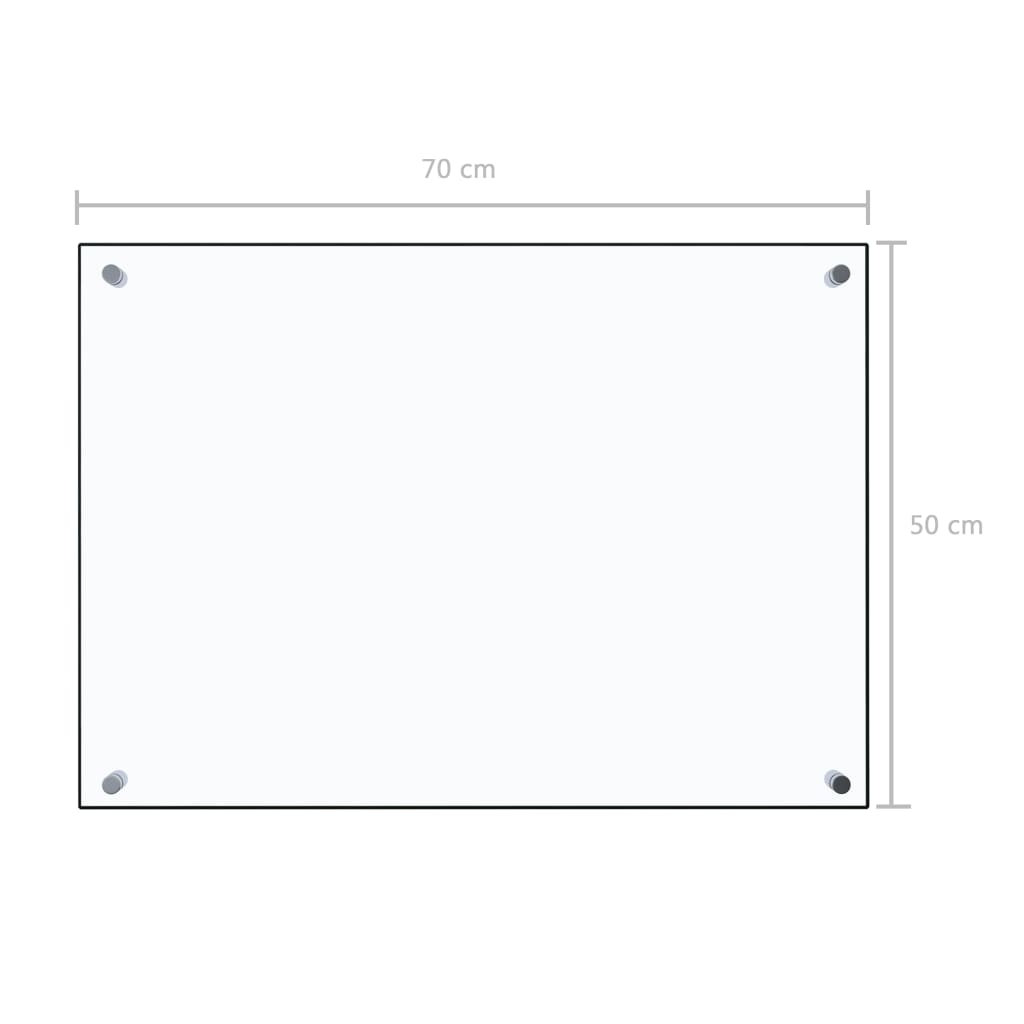 vidaXL virtuves panelis, 70x50 cm, rūdīts stikls, caurspīdīgs