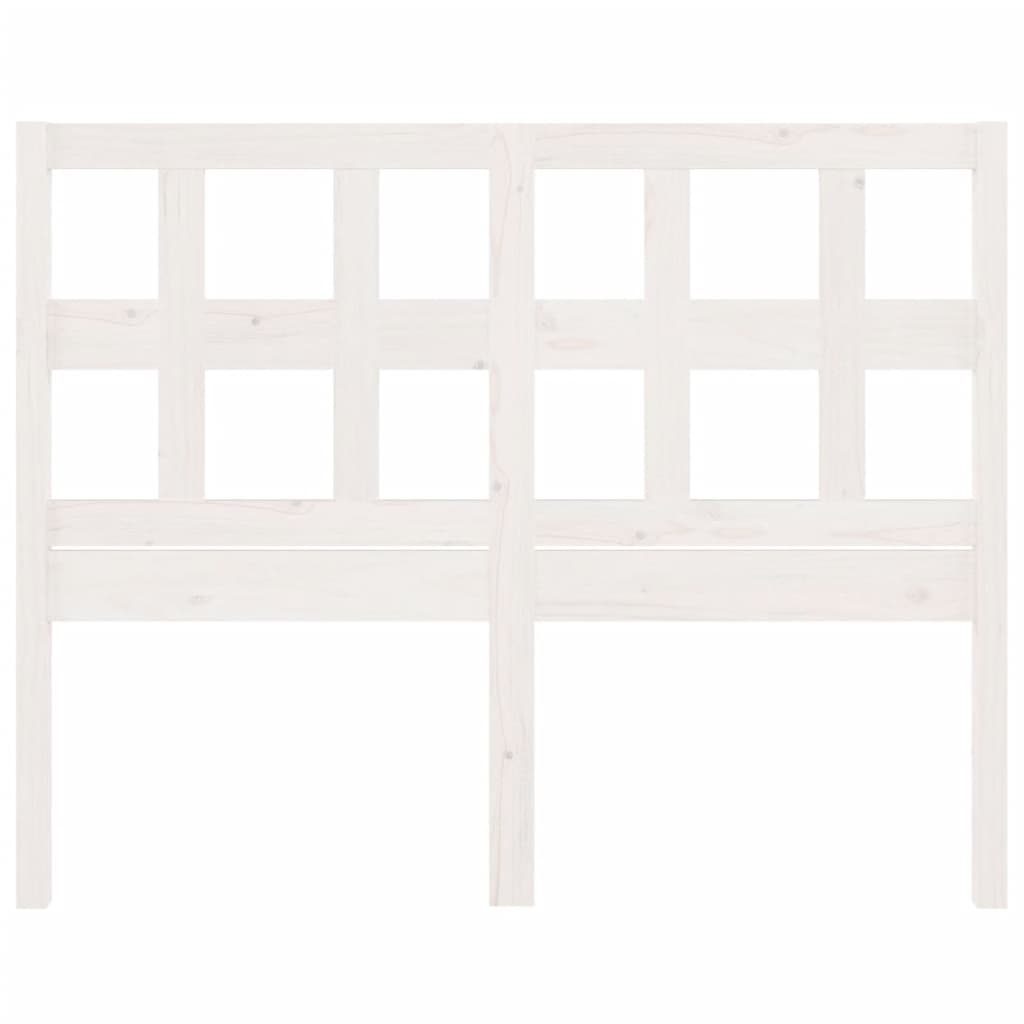 vidaXL gultas galvgalis, balts, 205,5x4x100 cm, priedes masīvkoks