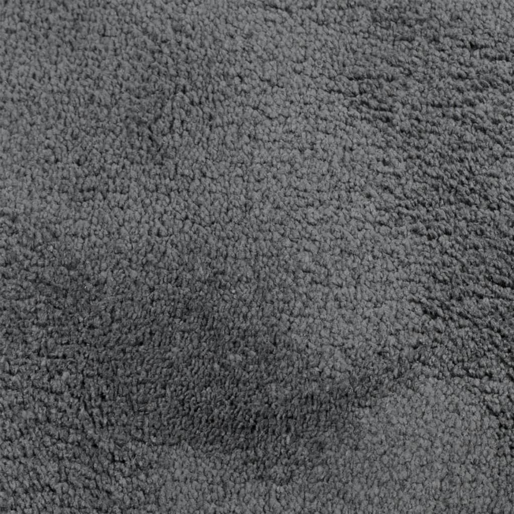 vidaXL paklājs OVIEDO, īsa spalva, mīksts, antracītpelēks, 60X110 cm