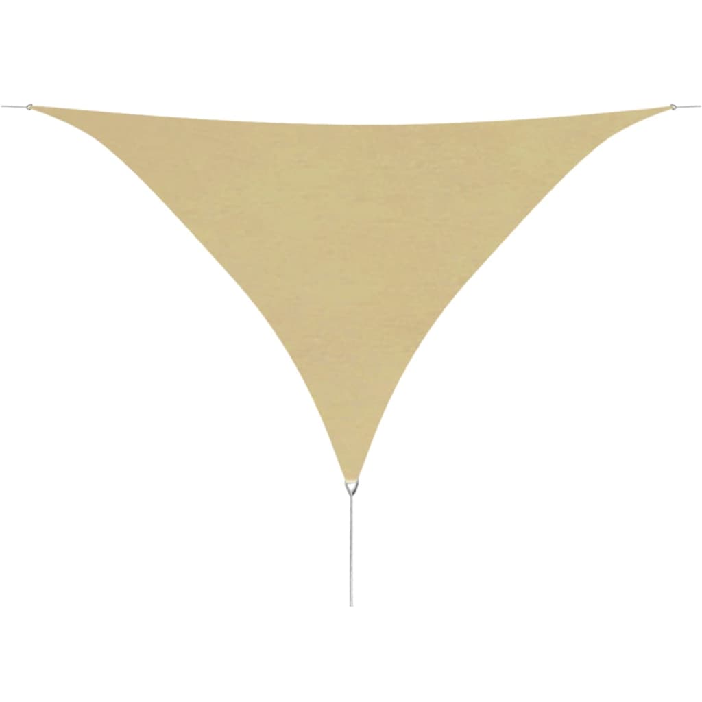 vidaXL saulessargs, 3,6x3,6x3,6m, trijstūra forma,bēšs oksforda audums