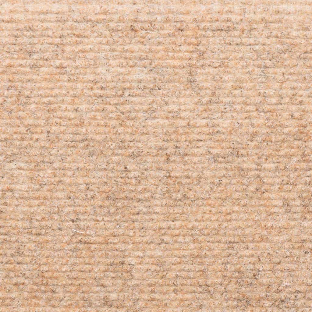 vidaXL kāpņu paklāji, 10 gab., 65x21x4 cm, brūni