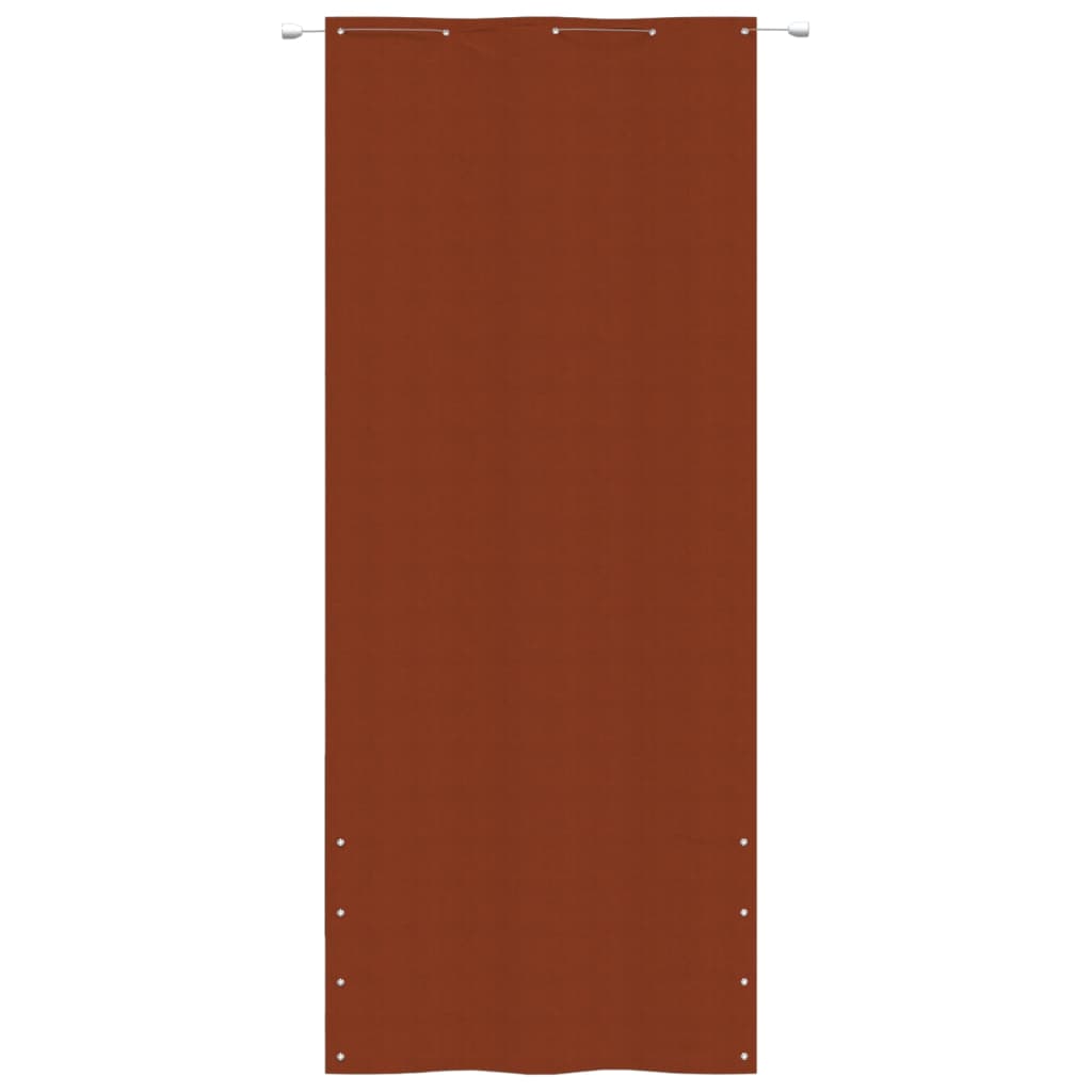 vidaXL balkona aizslietnis, 100x240 cm, sarkanbrūns oksforda audums