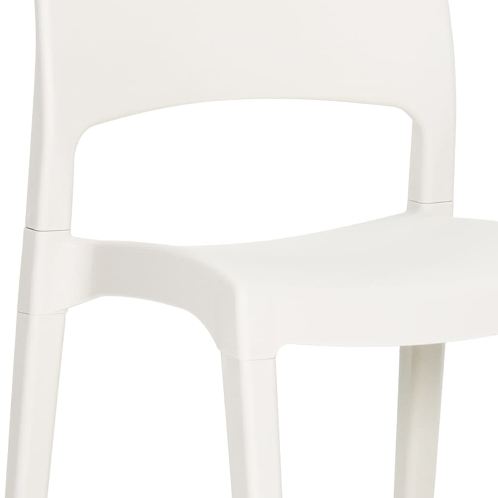 vidaXL dārza krēsli, 2 gab., balti, polipropilēns