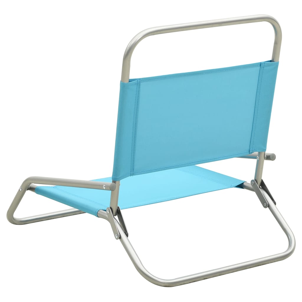 vidaXL salokāmi pludmales krēsli, 2 gab., tirkīzzils audums