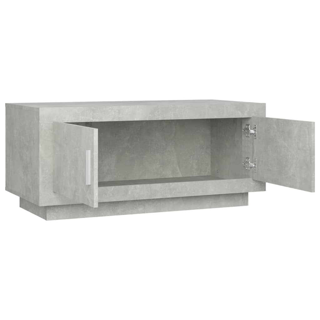 vidaXL kafijas galdiņš, betona pelēks, 102x50x45 cm, inženierijas koks