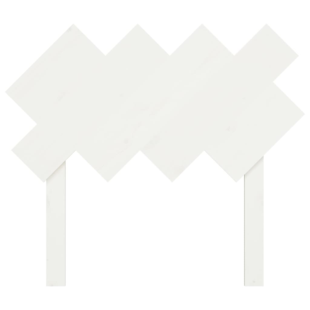 vidaXL gultas galvgalis, balts, 92x3x81 cm, priedes masīvkoks