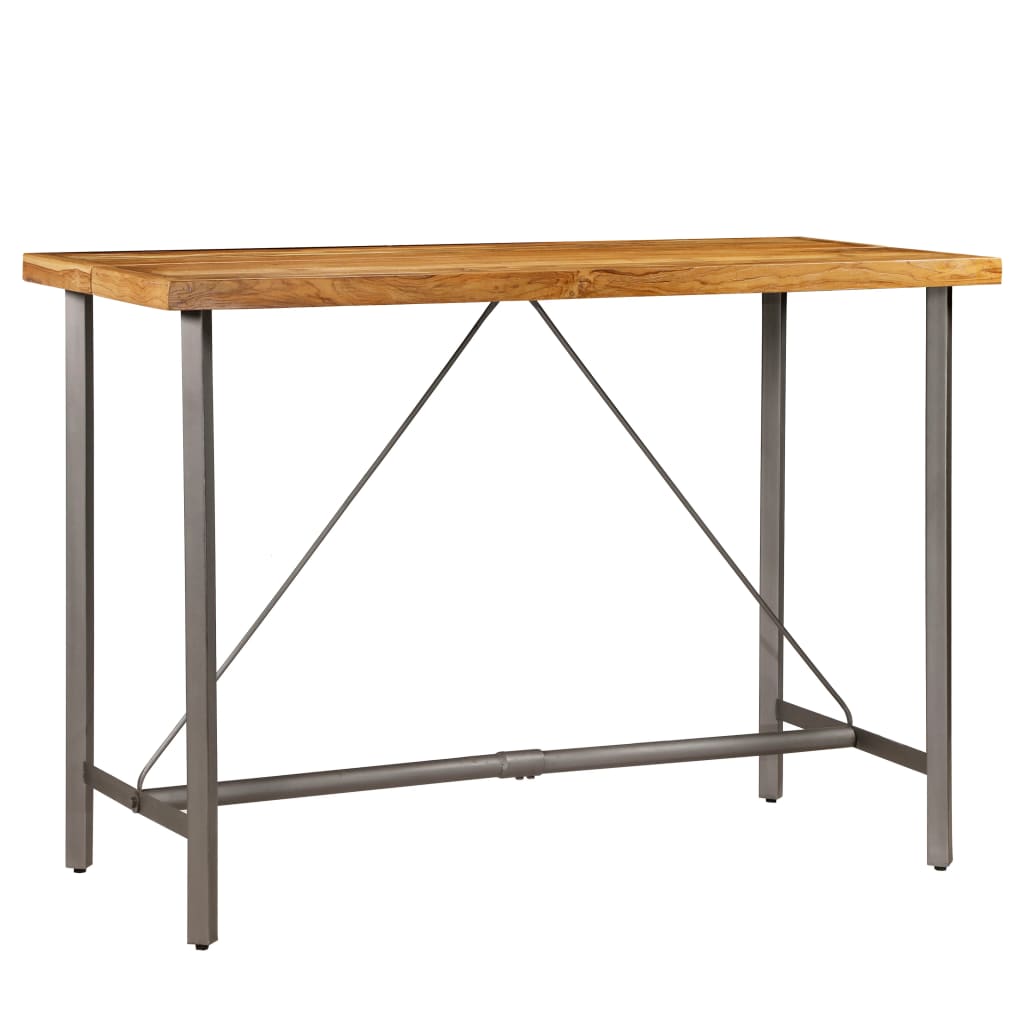 vidaXL bāra galds, 150x70x106 cm, pārstrādāts masīvs tīkkoks