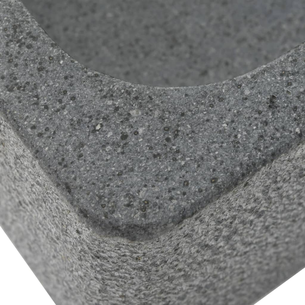 vidaXL izlietne, 45x30x15 cm, melns upes akmens