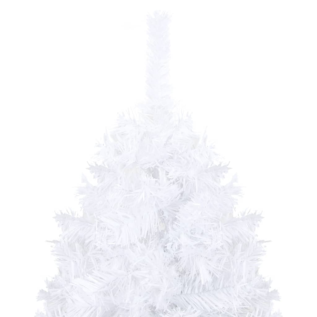 vidaXL izgaismota mākslīgā Ziemassvētku egle ar rotājumiem, 240cm