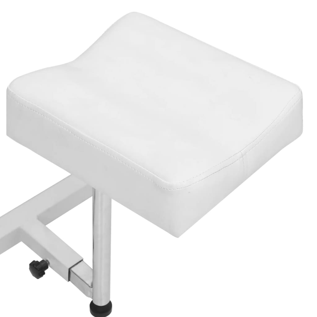 vidaXL salona krēsls, kāju balsts, balts, 127x60x98 cm, mākslīgā āda