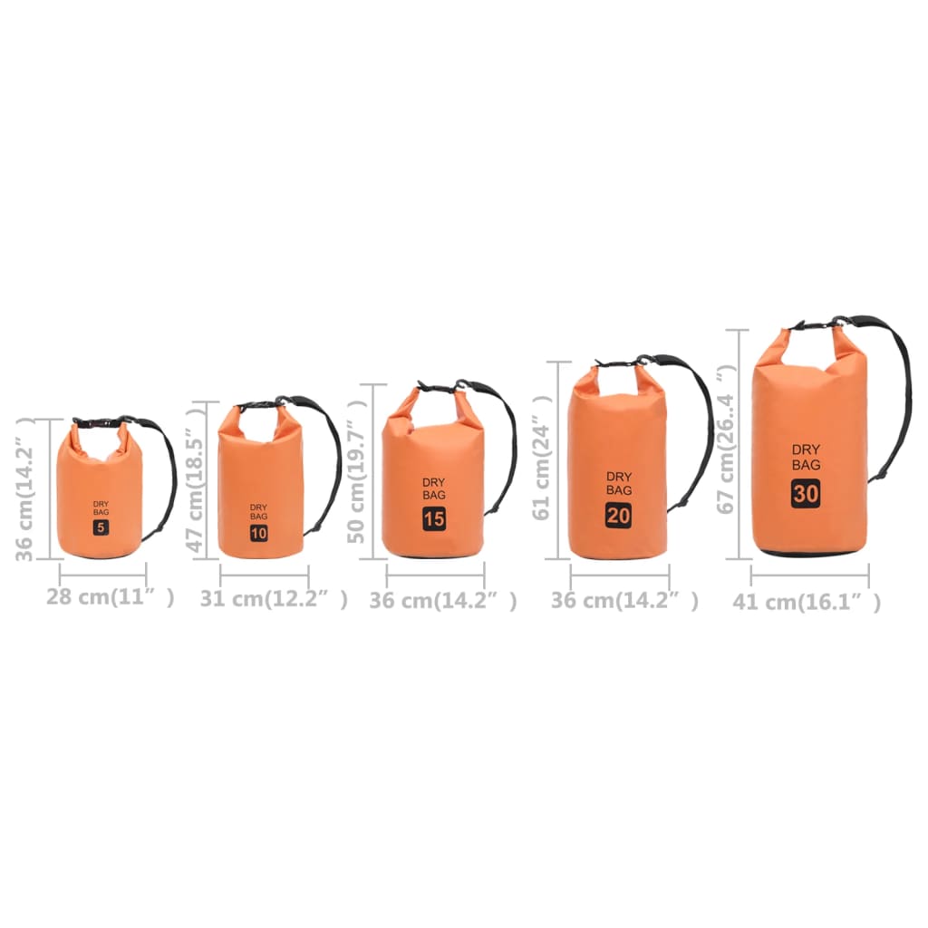 vidaXL ūdens soma, oranža, 30 L, PVC