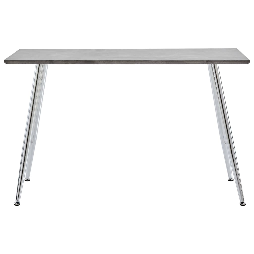 vidaXL virtuves galds, betona pelēka, sudraba krāsa, 120x60x74 cm, MDF