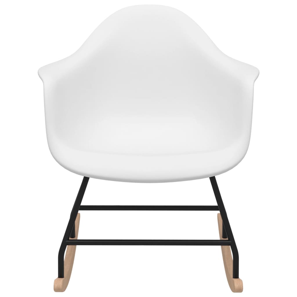 vidaXL šūpuļkrēsls, balta plastmasa